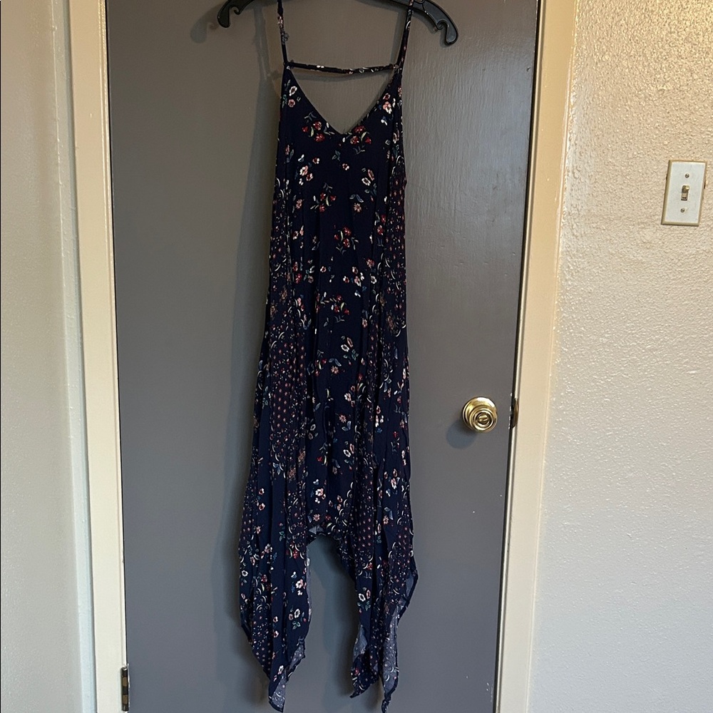 Xhilaration Navy Blue Floral Dress